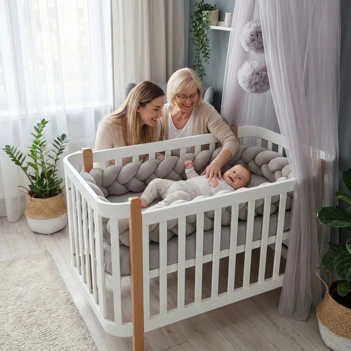 Tresse de lit cabane famille