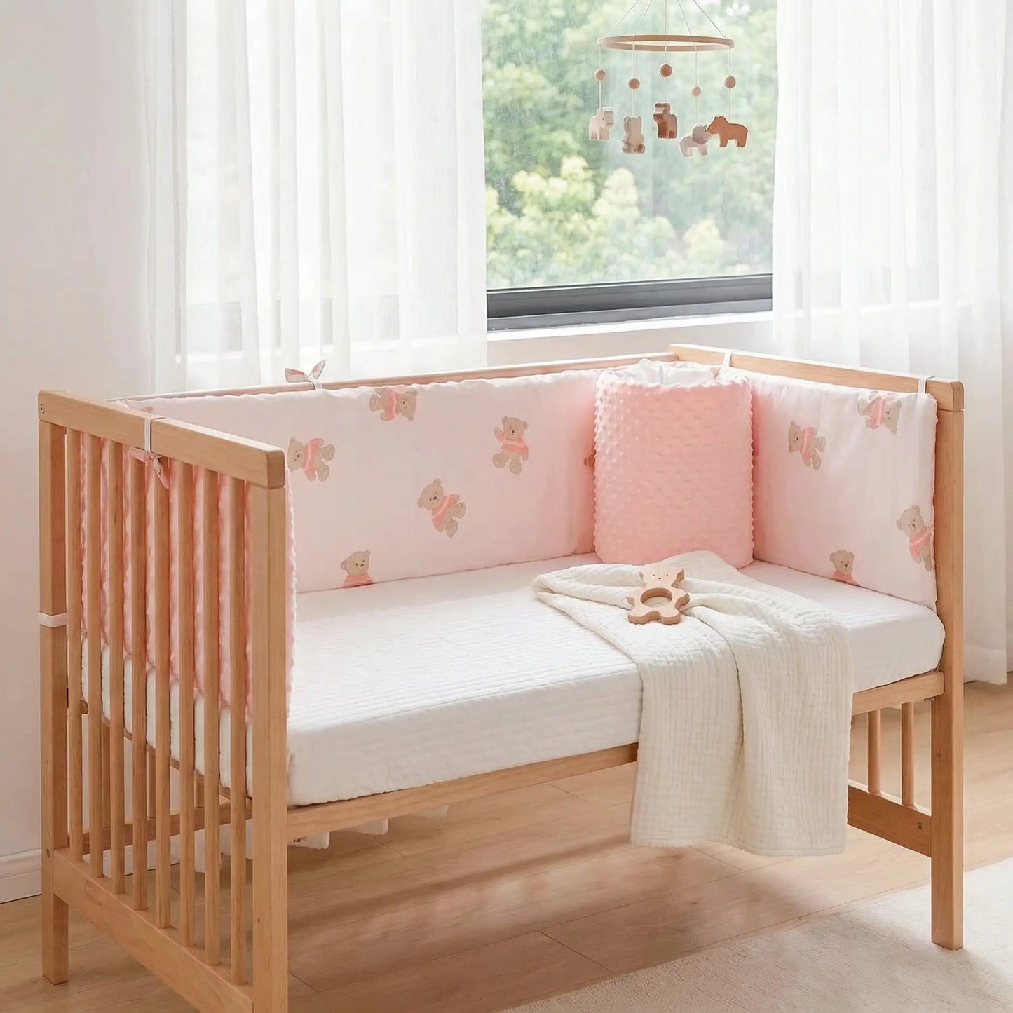 Tour de lit bébé fille | Douceur sécurisante™