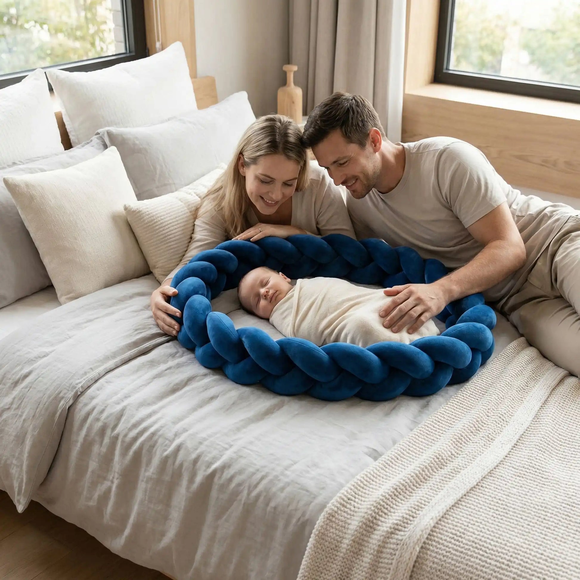 Tour de lit tresse doux