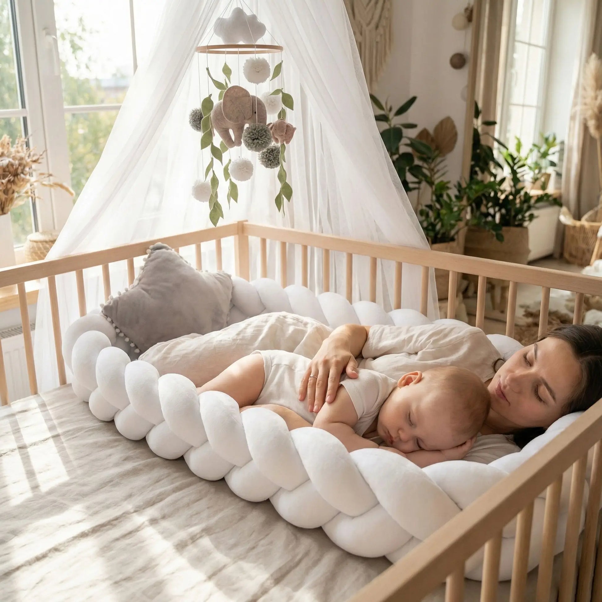 Tresse de lit cabane maman