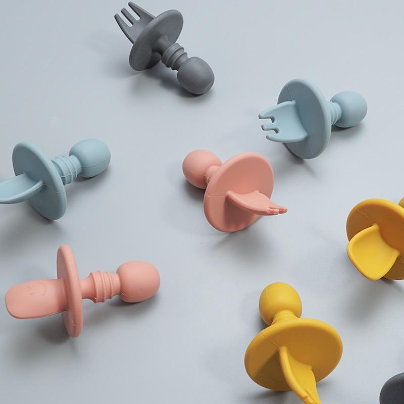 CuttieSpoon™ | Cuillère et fourchette pour bébé | Maman - Univerdesenfants