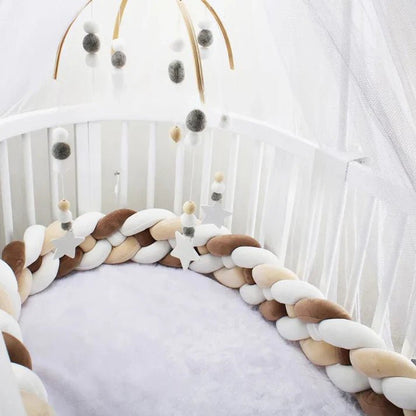 La tresse de lit bébé - marron - blanc - Univerdesenfants