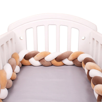 La tresse de lit bébé - marron - blanc - Univerdesenfants