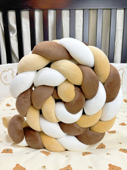 La tresse de lit bébé - marron - blanc - Univerdesenfants