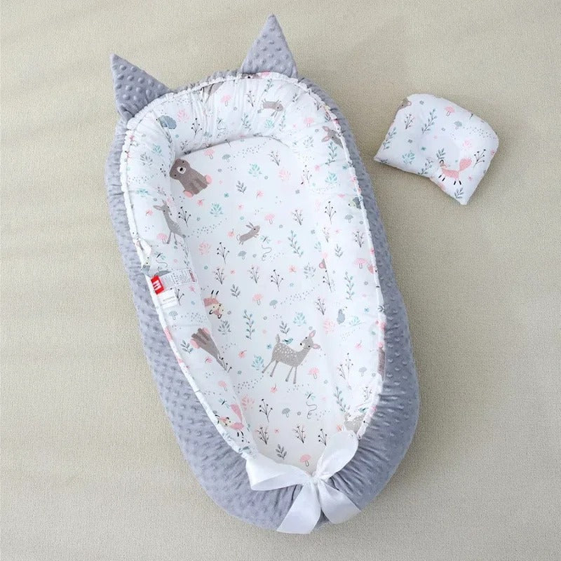reducteur de lit bebe gris