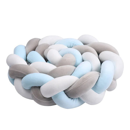 Tresse de Lit Bébé - Bleu - Gris - Blanc - Univerdesenfants