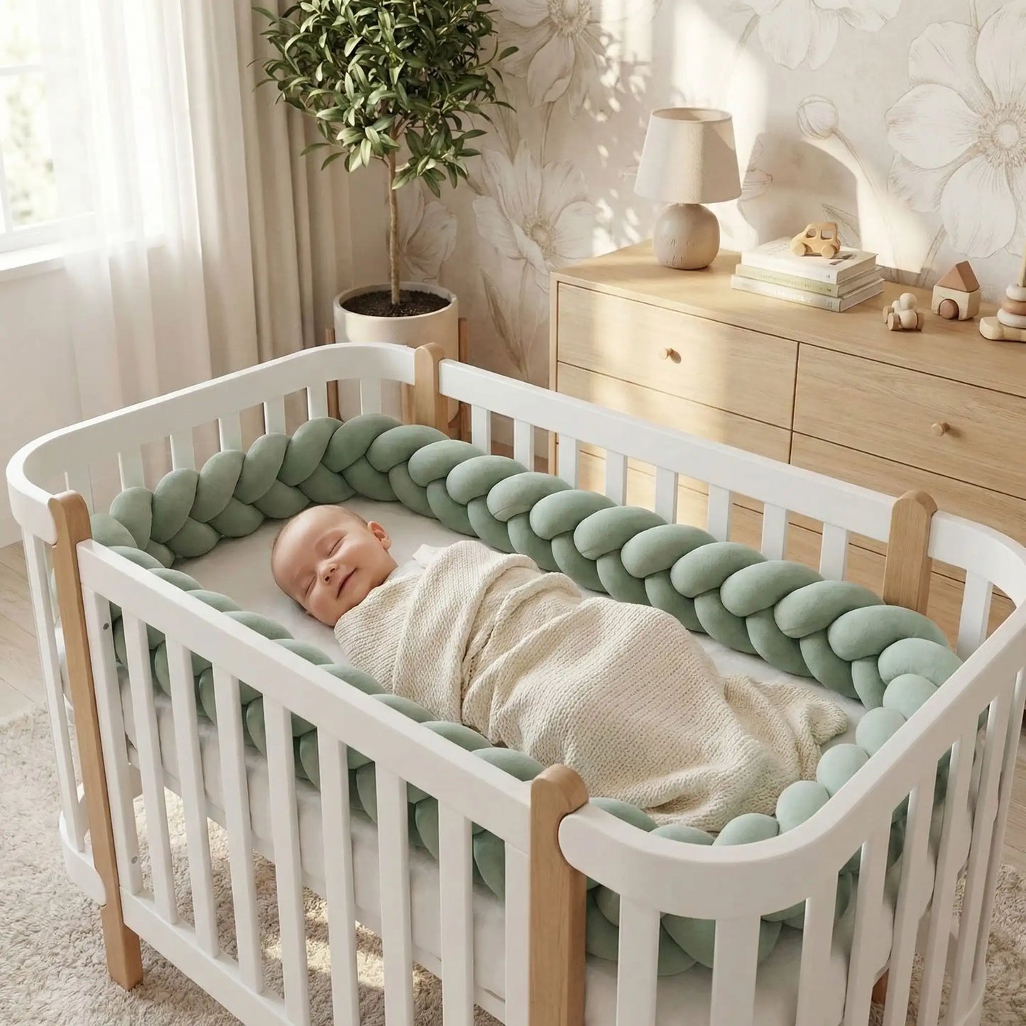 Tresse de lit bébé | Menthe