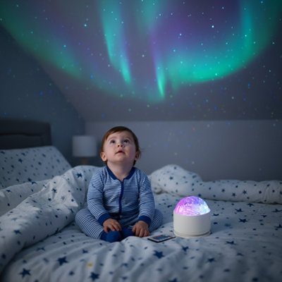 veilleuse bébé projection